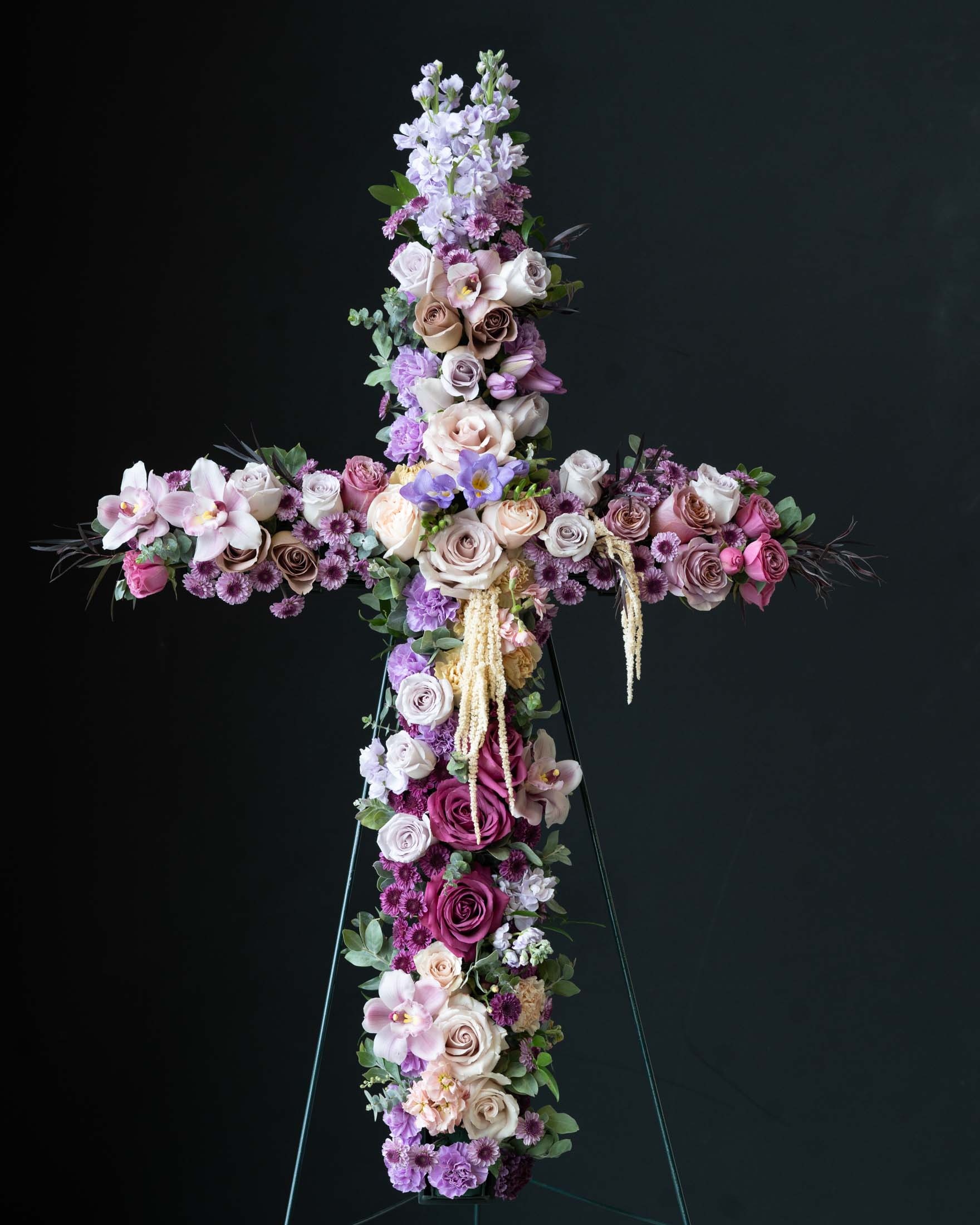 Sympathy Cross Flowers