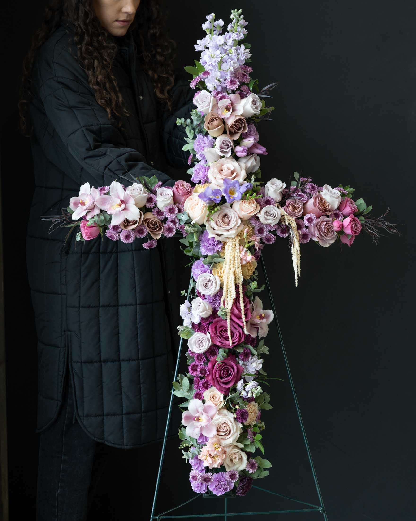 Sympathy Cross Flowers