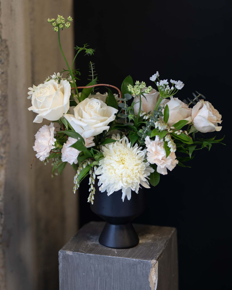 best spokane florist | white sympathy flower arrangement